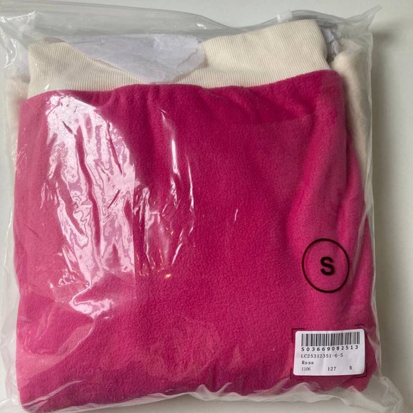 Rose Colorblock Long Sleeve Pullover Fleece Sweatshirt - Picture 3 of 16